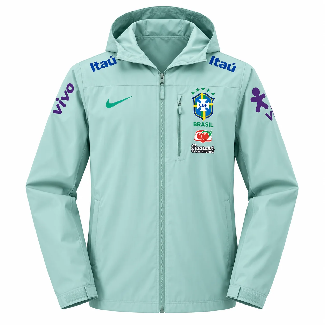Brazil Waterproof Jacket — Mint Blue
